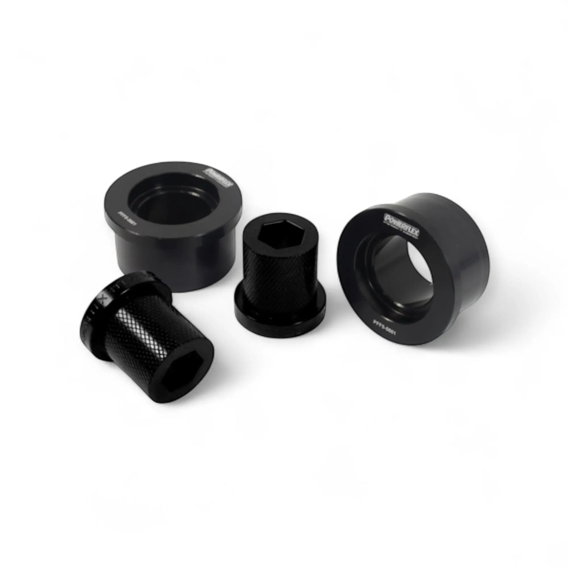 Powerflex Buchsen Vorderradaufhängung PU Buchse hinten, Aluminium Außenhüllen für BMW E46 Powerflex