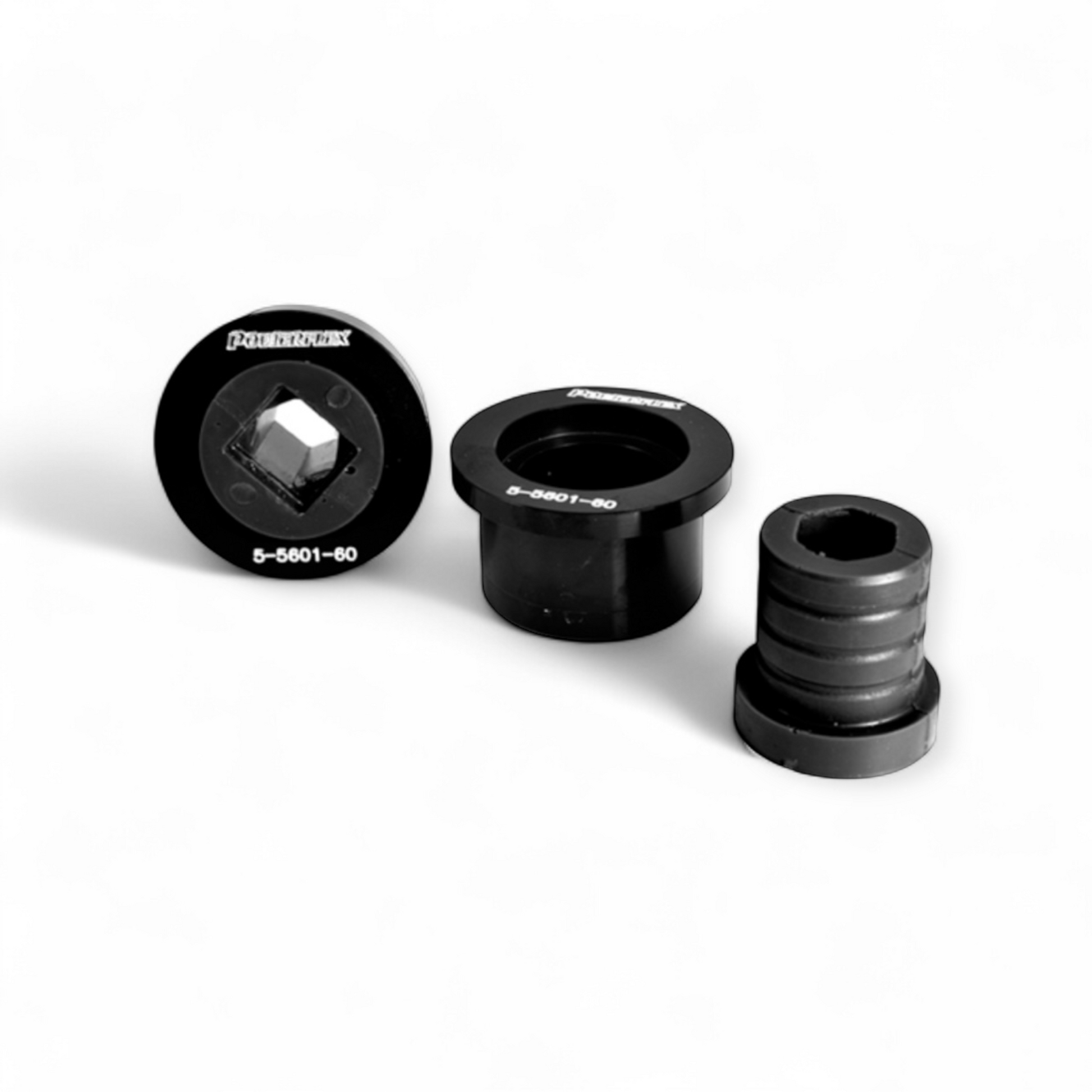 Powerflex Buchsen Vorderradaufhängung PU Buchse hinten, Aluminium Außenhüllen für BMW E46