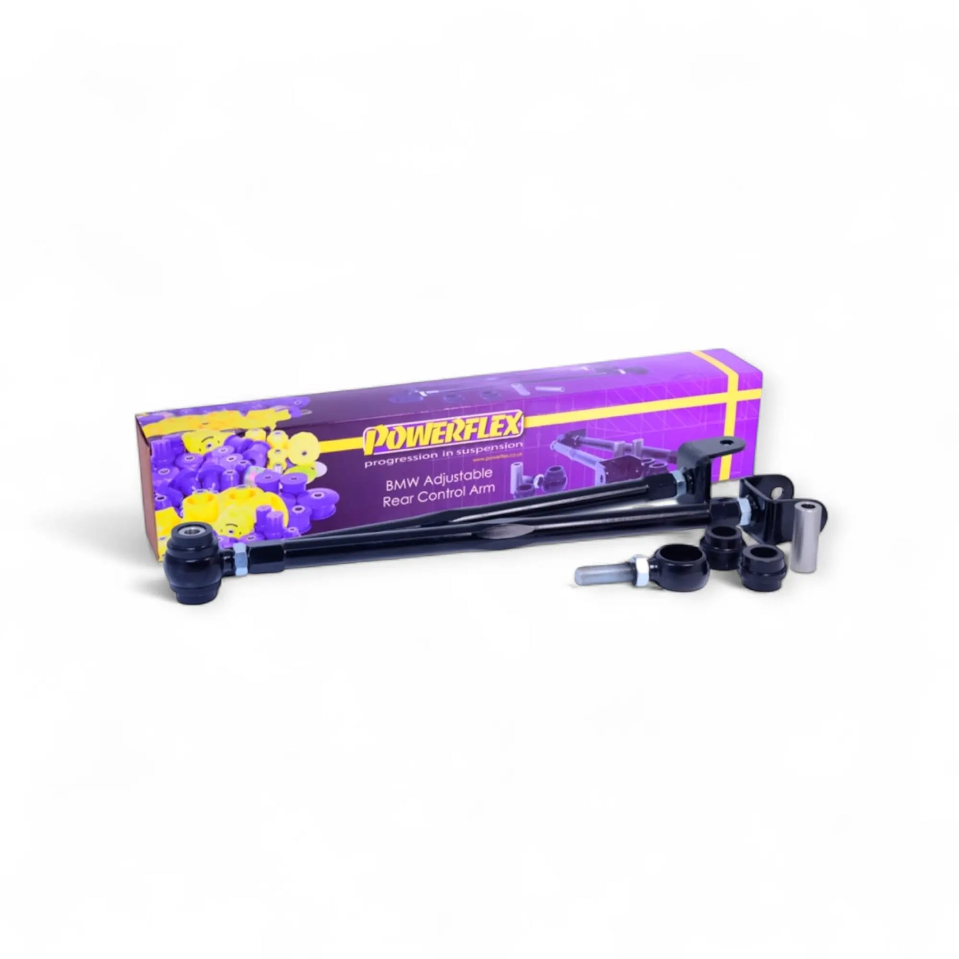 Querlenkerkit hinten unten, verstellbar für BMW E46, Powerflex Powerflex