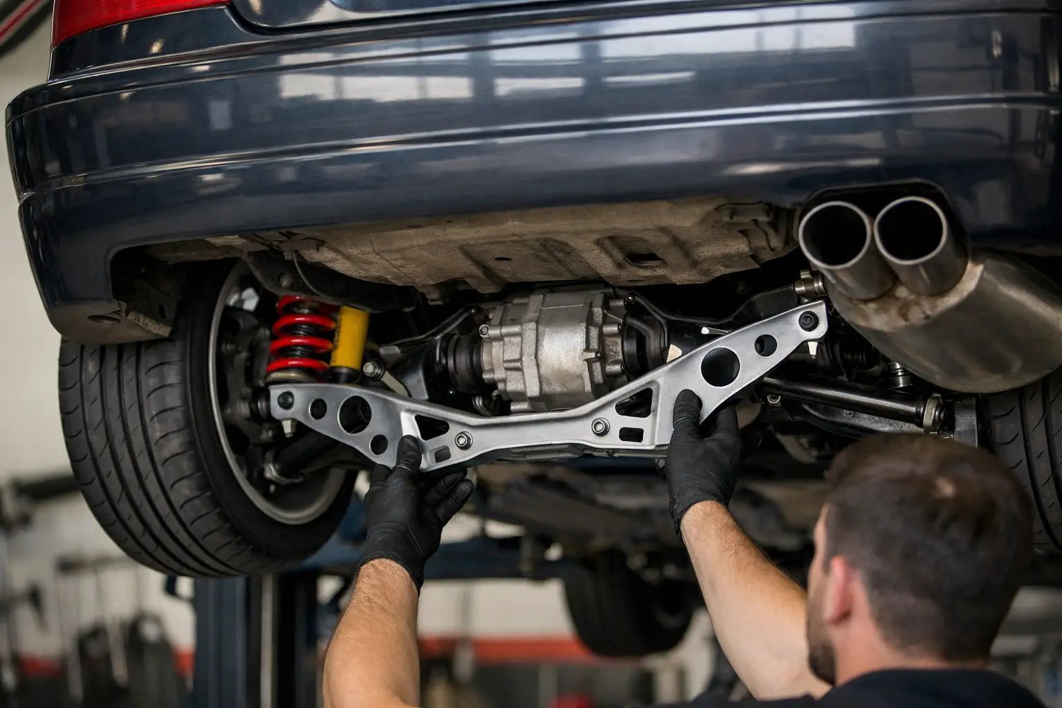 Achsaufnahmen verstärken beim BMW E46 - WEHRAN MOTORSPORT