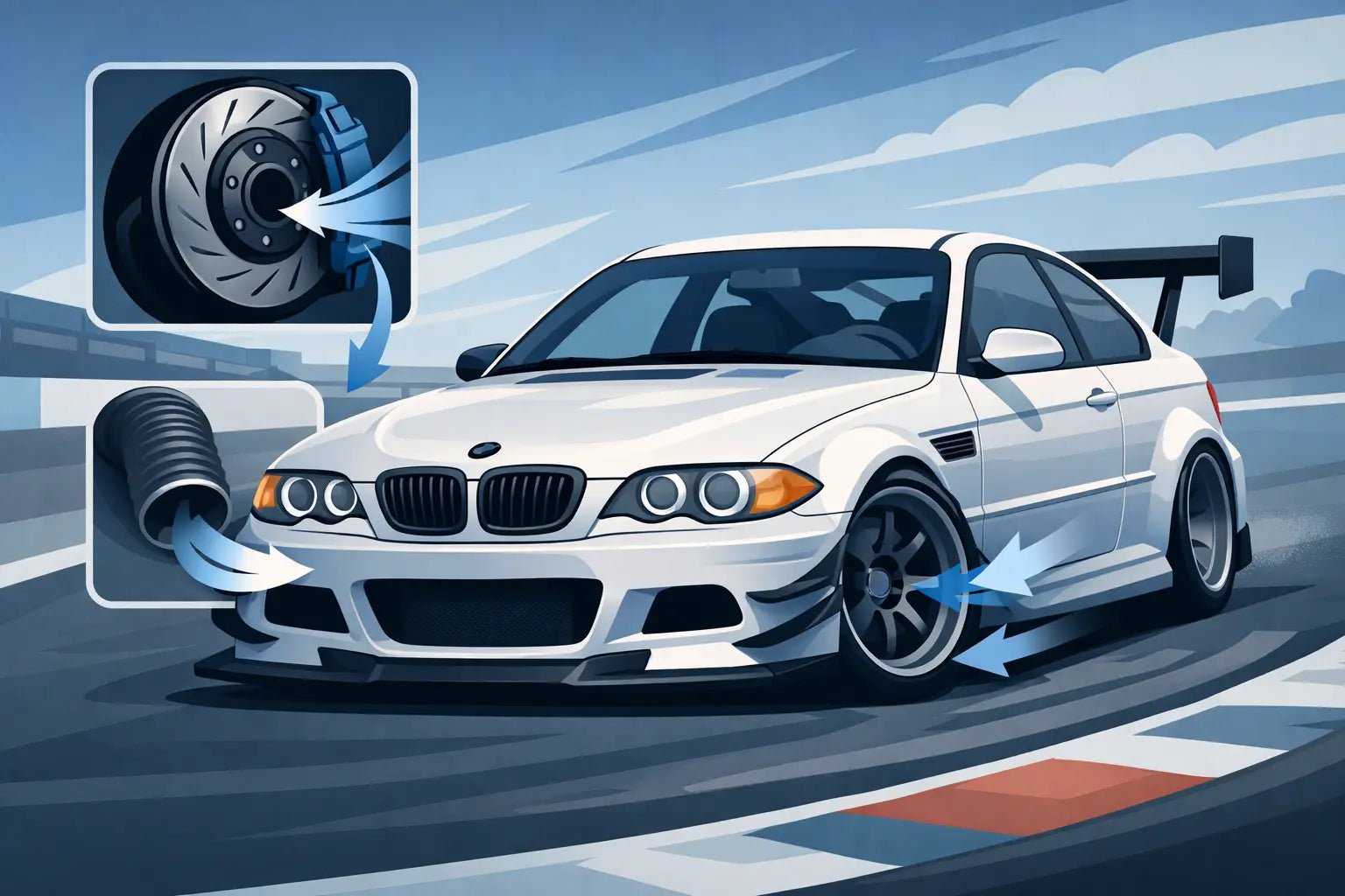 Bremsenkühlung BMW E46 Tracktool richtig planen - WEHRAN MOTORSPORT