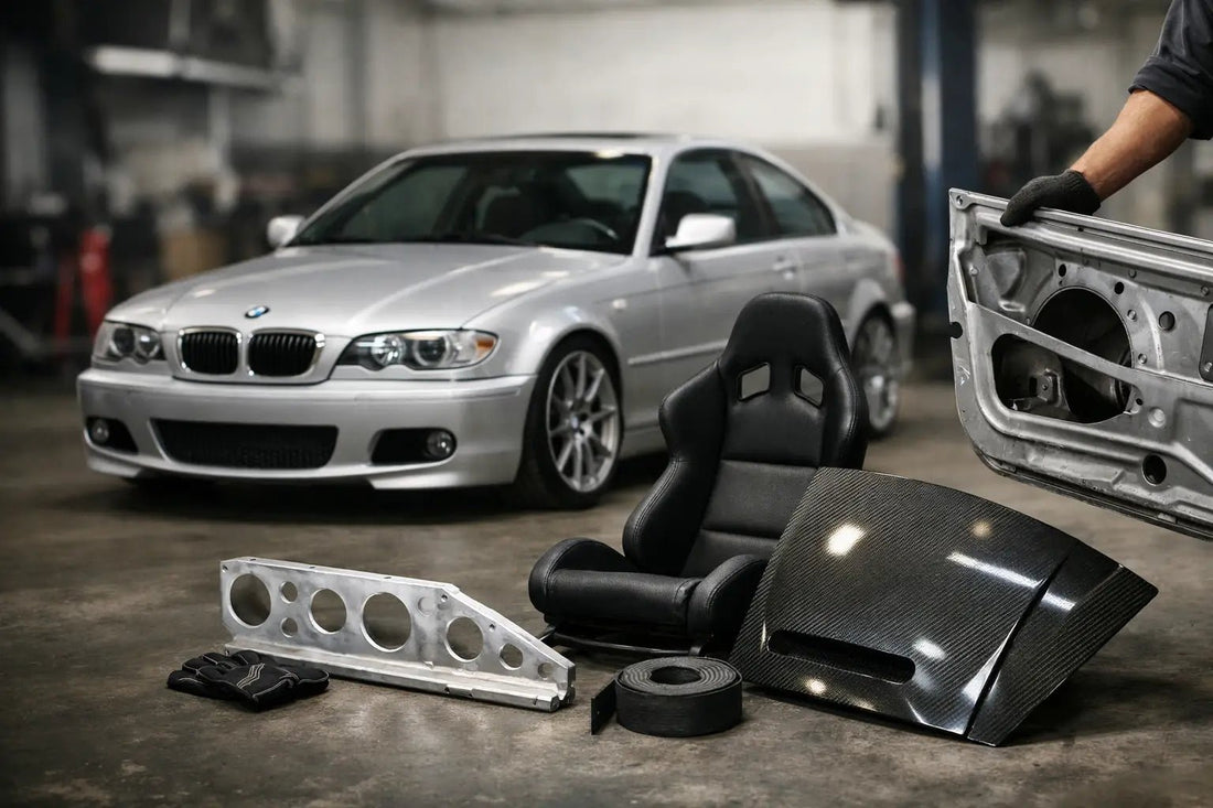 Gewicht reduzieren beim BMW E46 - WEHRAN MOTORSPORT