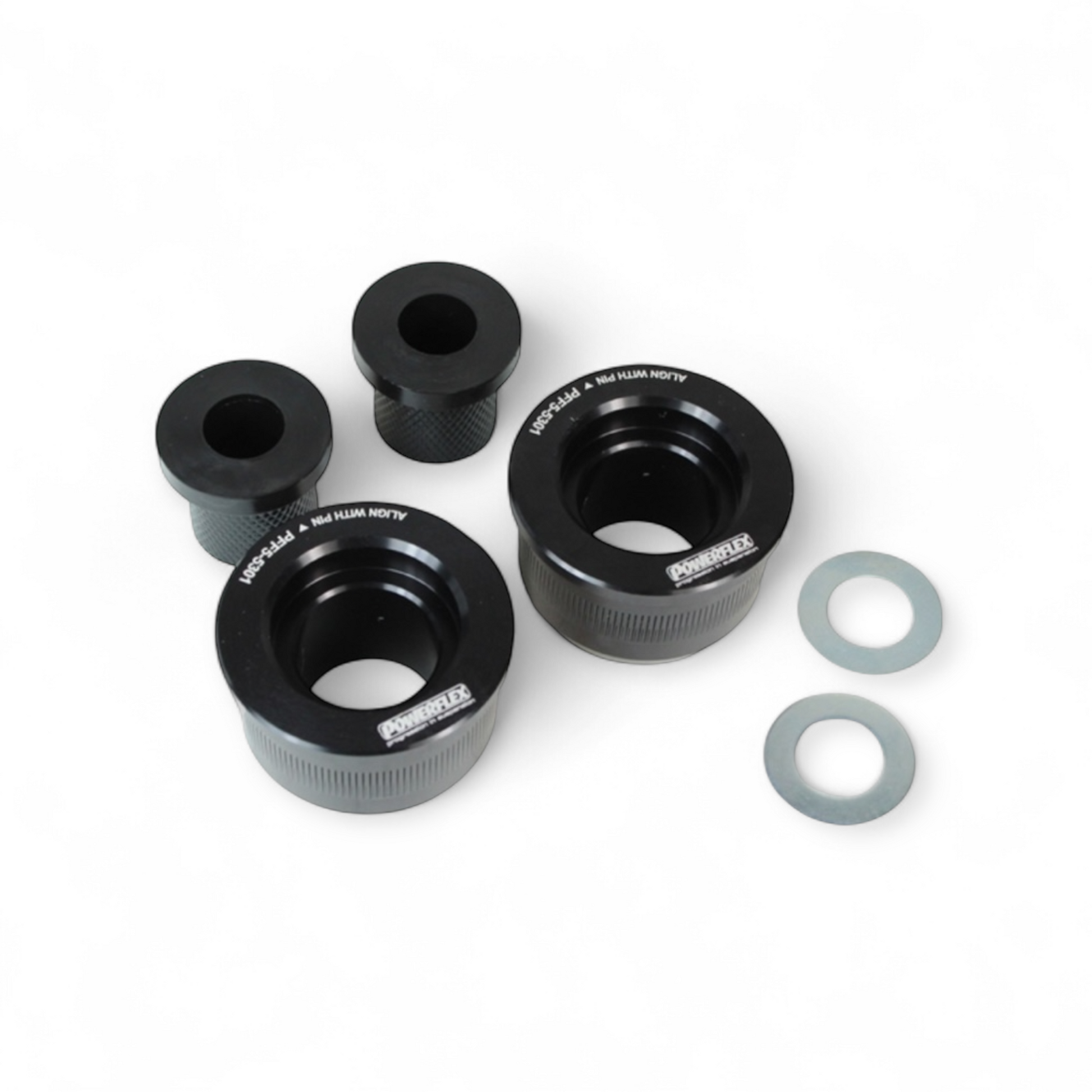 Powerflex Buchsen Querlenker hinten VA mit Aluminiumaußenschale für BMW E36 inkl. M3