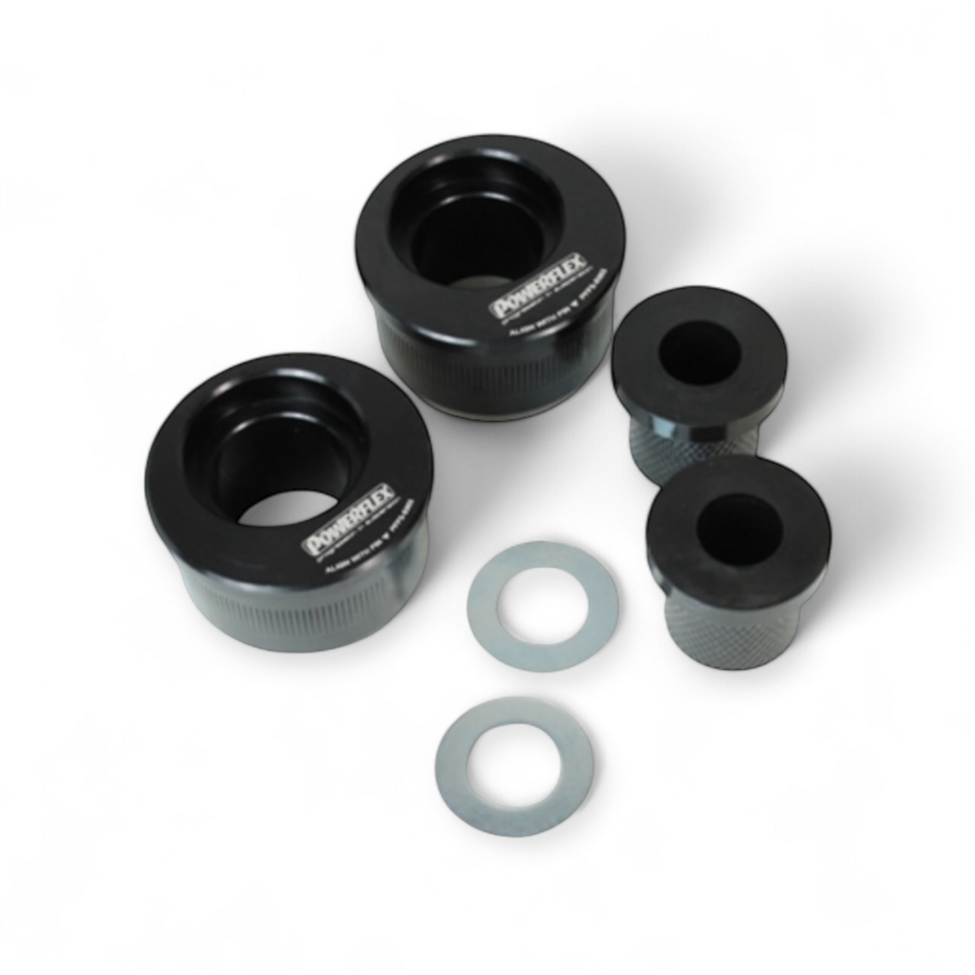 Powerflex Buchsen Querlenker hinten mit exzentrischer Bohrung für Nachlauf für BMW E36 inkl. M3