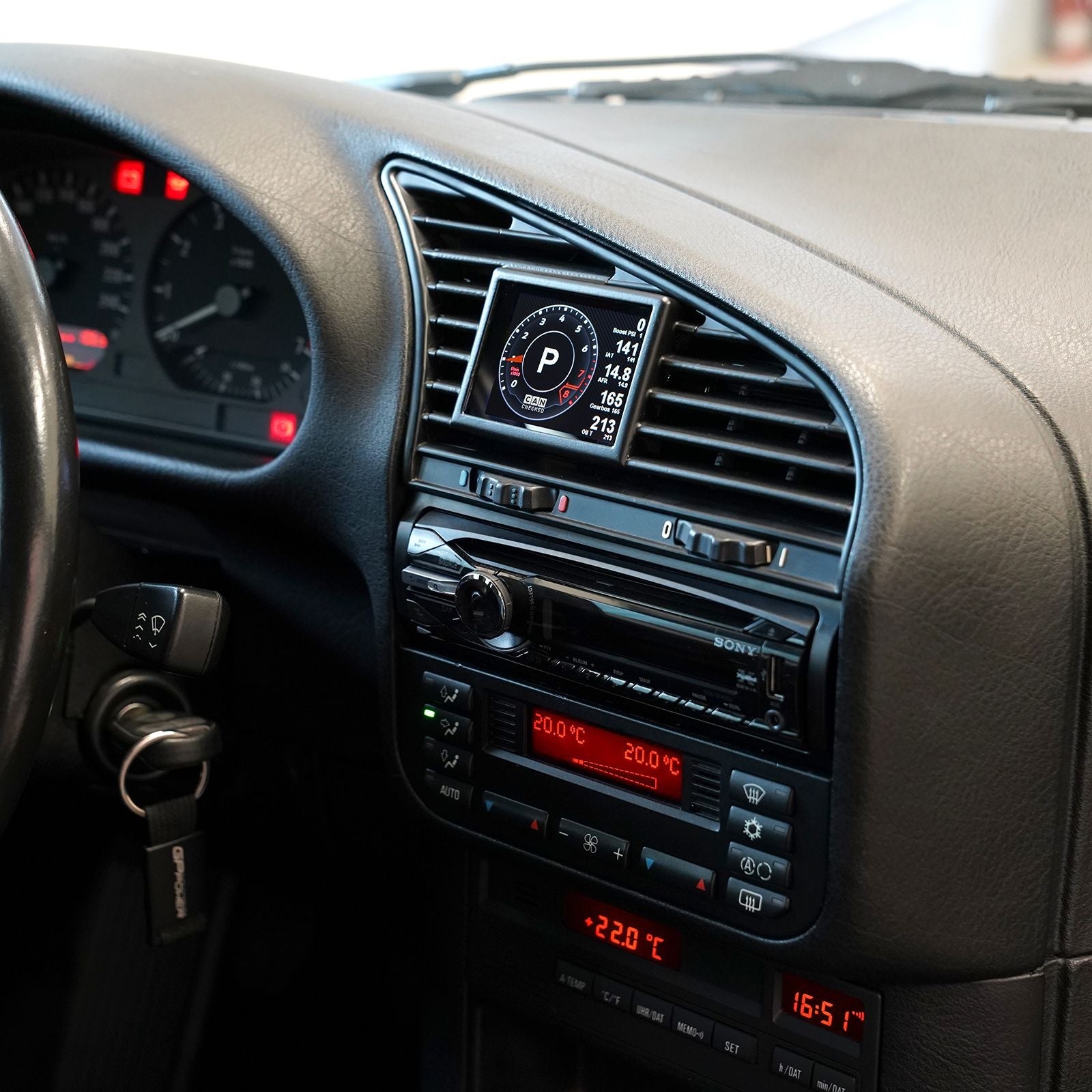 CANchecked Digitaldisplay passend für BMW E36 Lüftungsgitter - WEHRAN MOTORSPORT