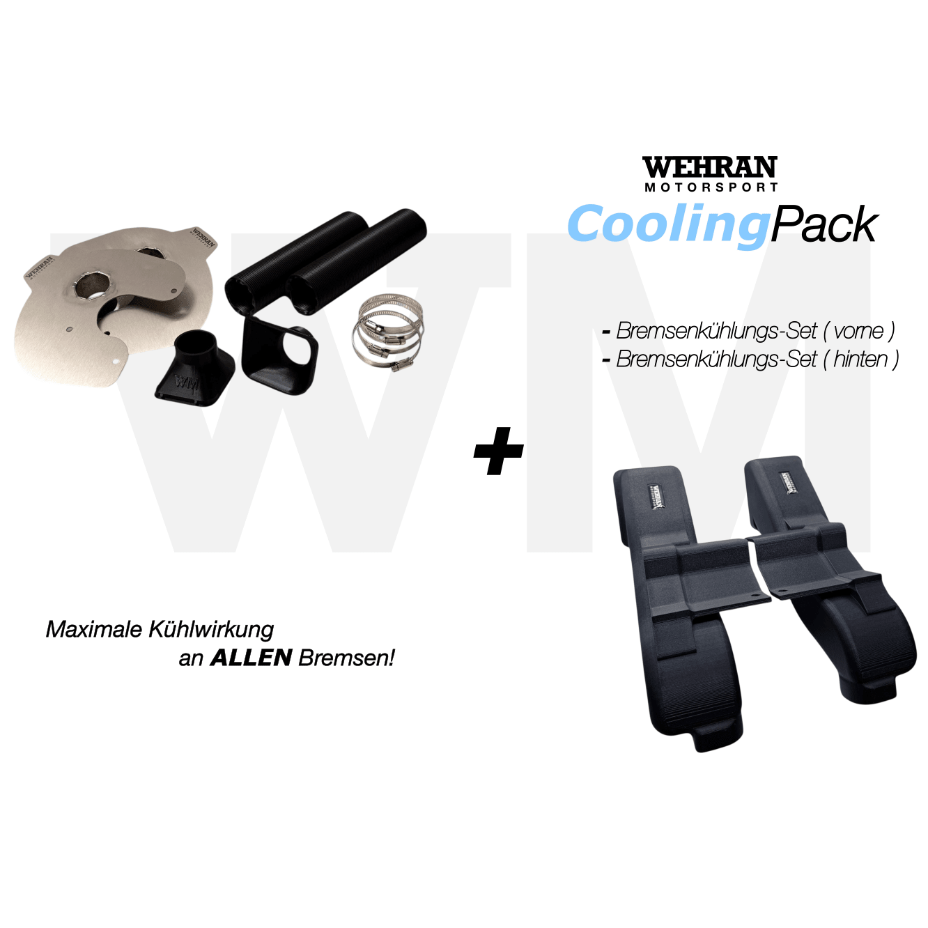 CoolingPack Bremsenkühlung - Set vorne & hinten passend für BMW E36 Tracktool Paket - WEHRAN MOTORSPORT
