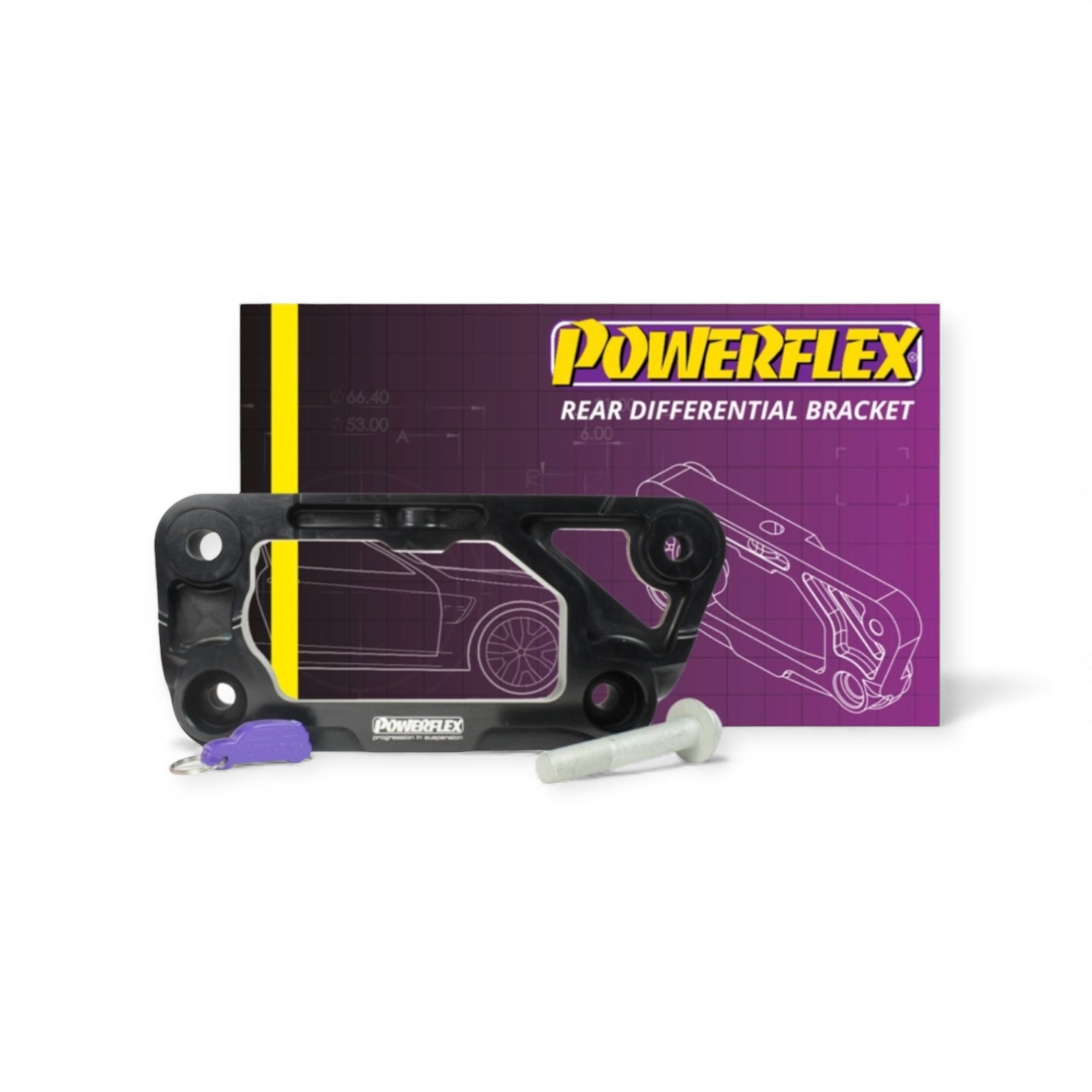 Doppelte Hinterachsdifferentialhalterung Verstärkung für BMW M2 F87 Powerflex - WEHRAN MOTORSPORT