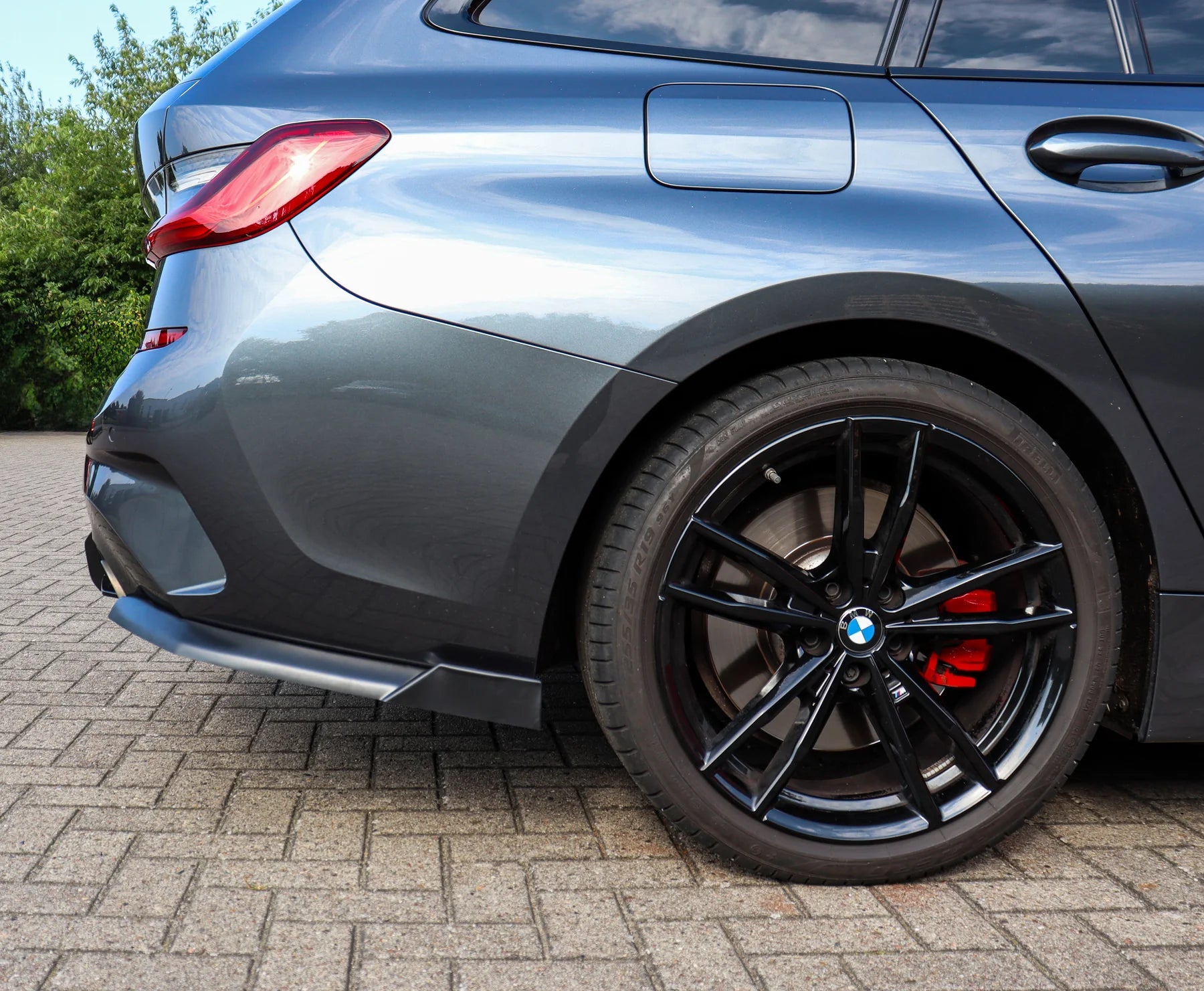 Heckansatz Flaps Seitenteile mit Wing passend für BMW 3er G20 G21 Limousine Touring M - Paket - WEHRAN MOTORSPORT