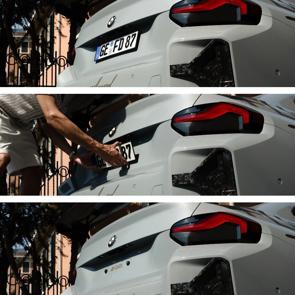 Magnet Kennzeichenhalter passend für BMW M2 M3 M4 (F87/F80/F82/F83) FLOW DOWN® - WEHRAN MOTORSPORT